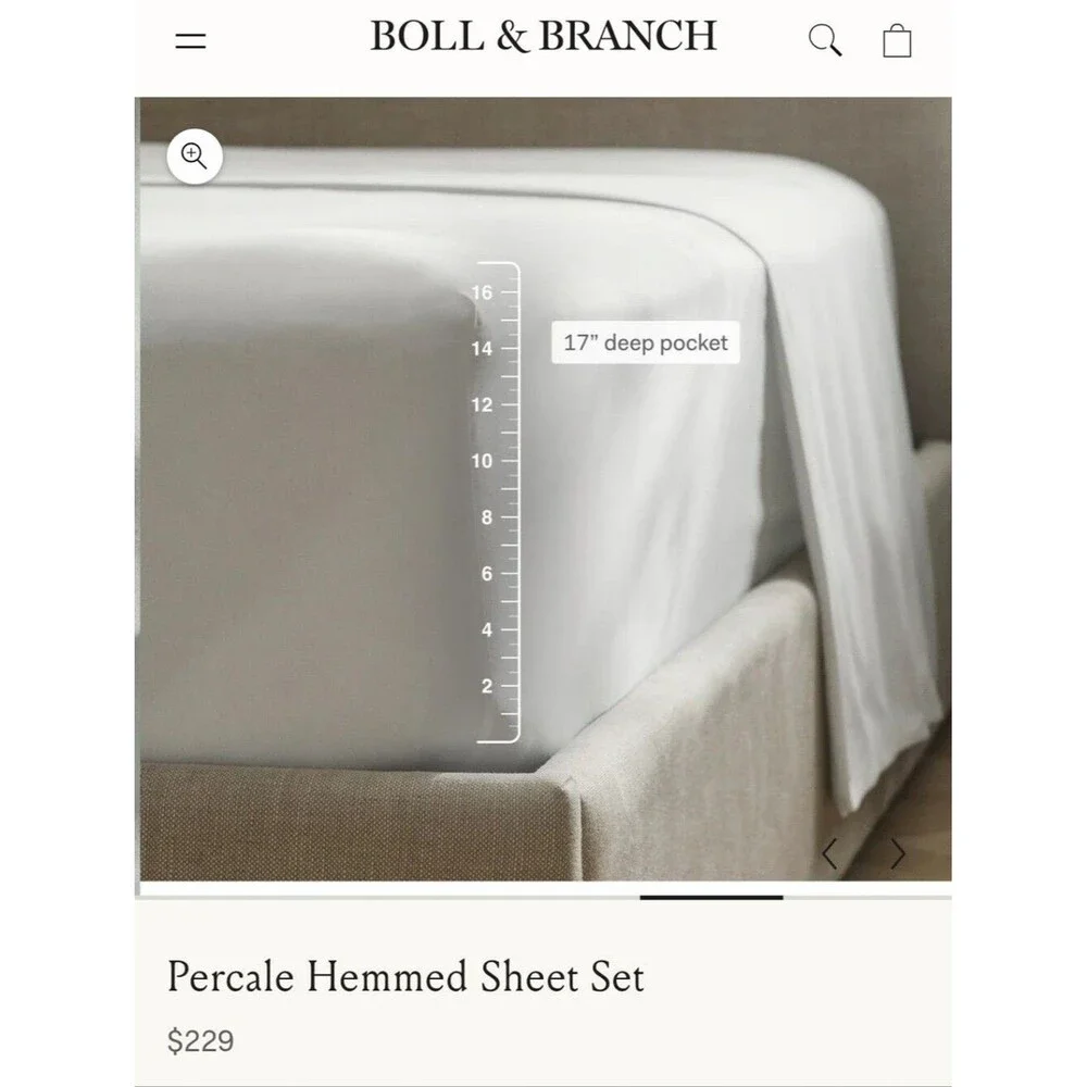 Boll & Branch Twin Gray Sheet Set